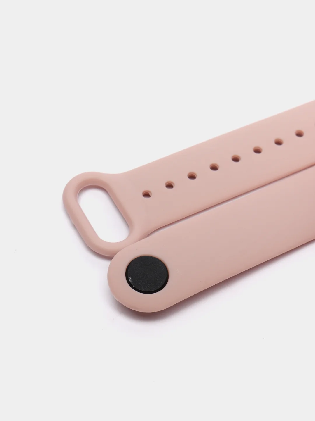 Пудровый ремешок силиконовый для фитнес браслета Xiaomi Mi Band 5 Mi Band 6 (Ми Банд 5 Ми Банд 6)