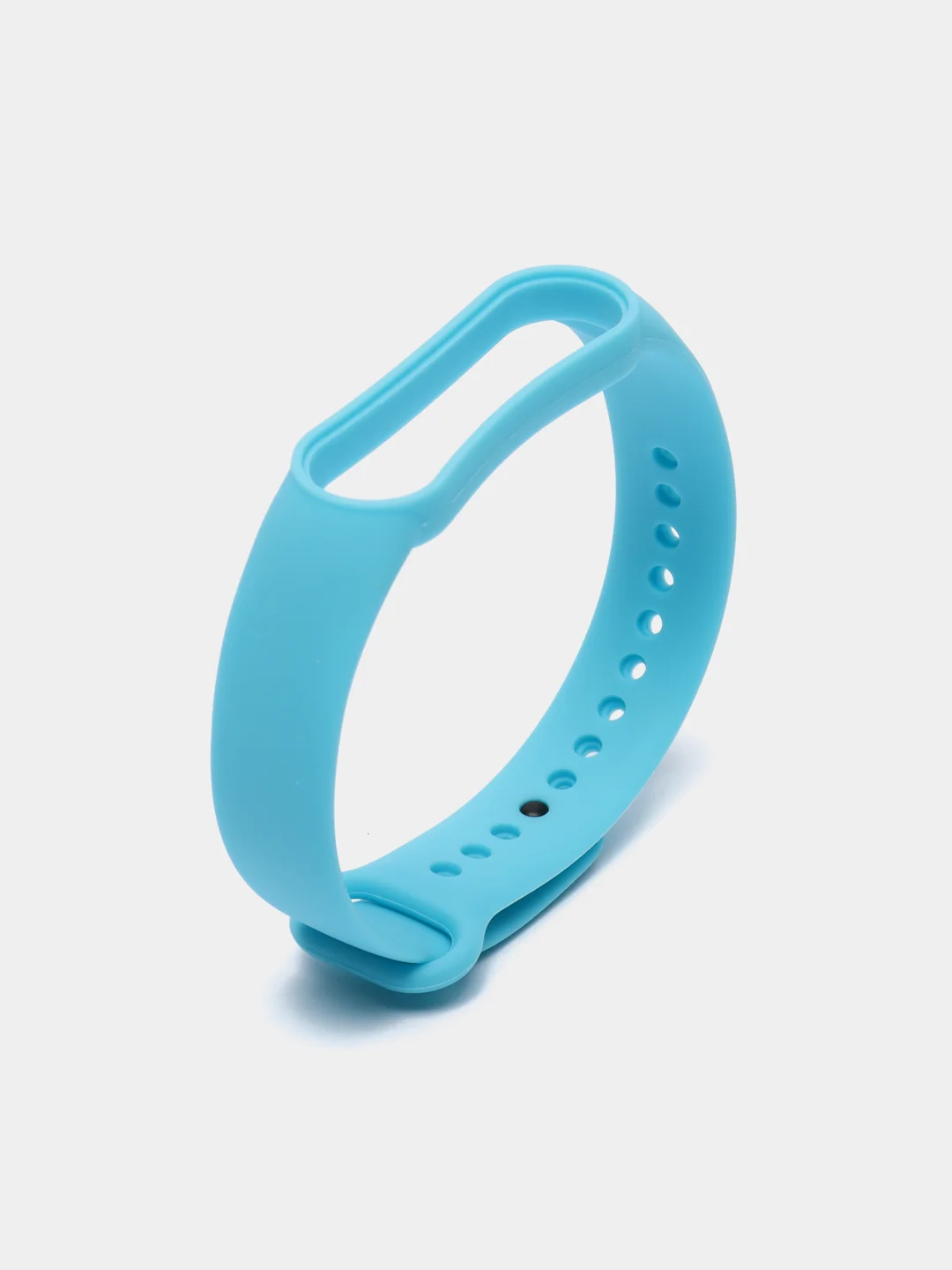 Голубой ремешок силиконовый для фитнес браслета Xiaomi Mi Band 5 Mi Band 6 (Ми Банд 5 Ми Банд 6)