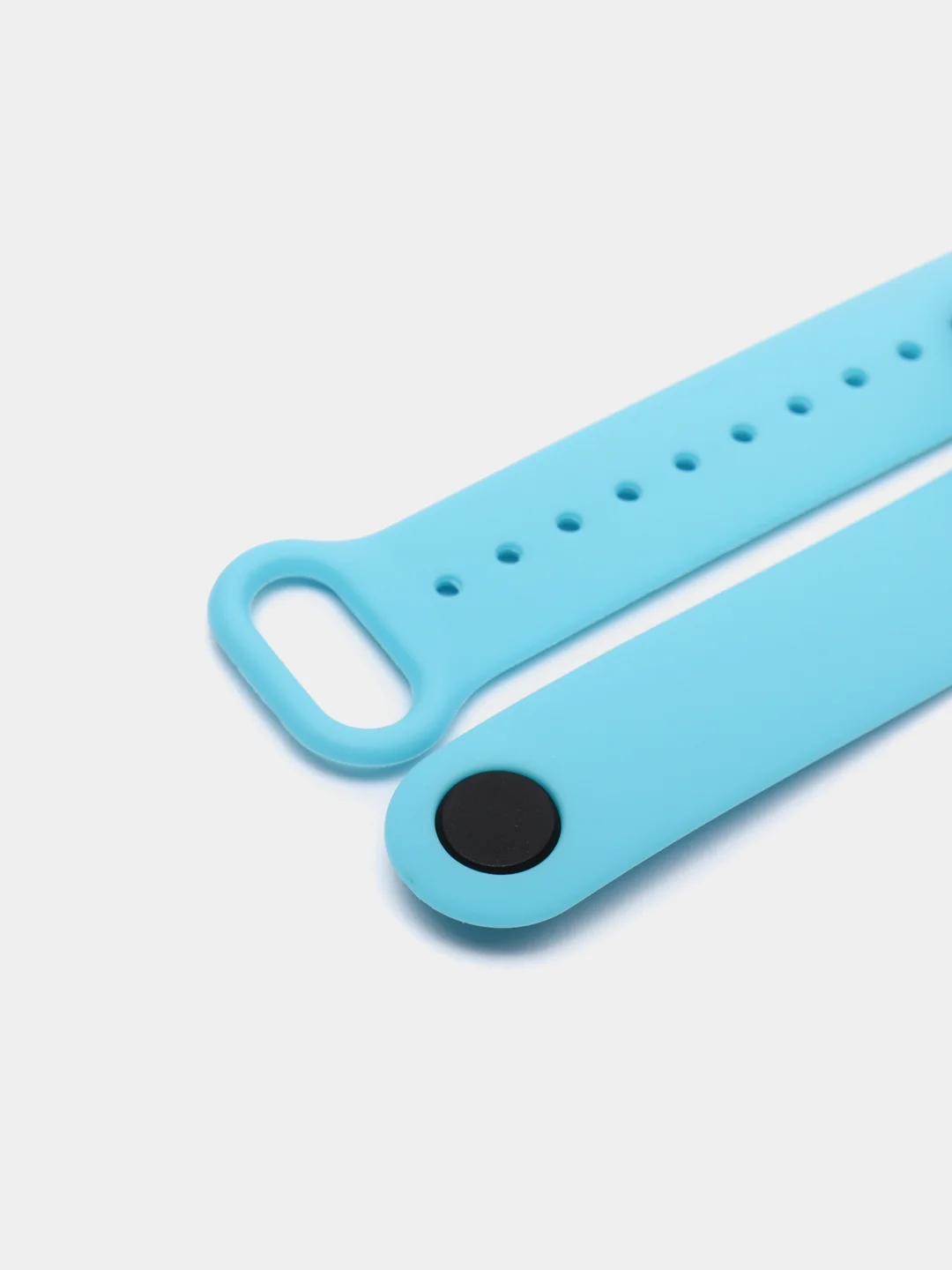Голубой ремешок силиконовый для фитнес браслета Xiaomi Mi Band 5 Mi Band 6 (Ми Банд 5 Ми Банд 6)
