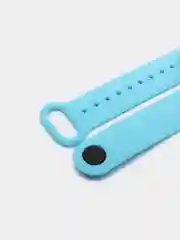Голубой ремешок силиконовый для фитнес браслета Xiaomi Mi Band 5 Mi Band 6 (Ми Банд 5 Ми Банд 6)