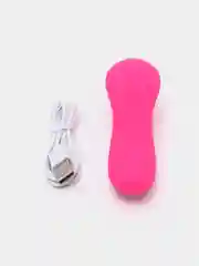 Розовый вибратор вакуумный аккумуляторный