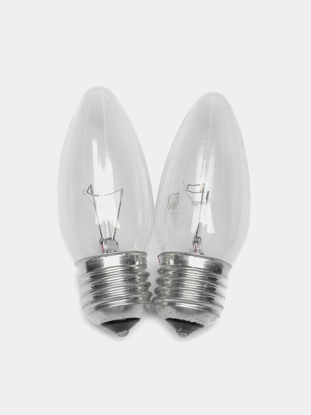 Лампа накаливания 40W E27 свеча матовая, 2 штуки