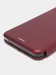 Бордовый чехол-книжка для Honor X8, магнитный