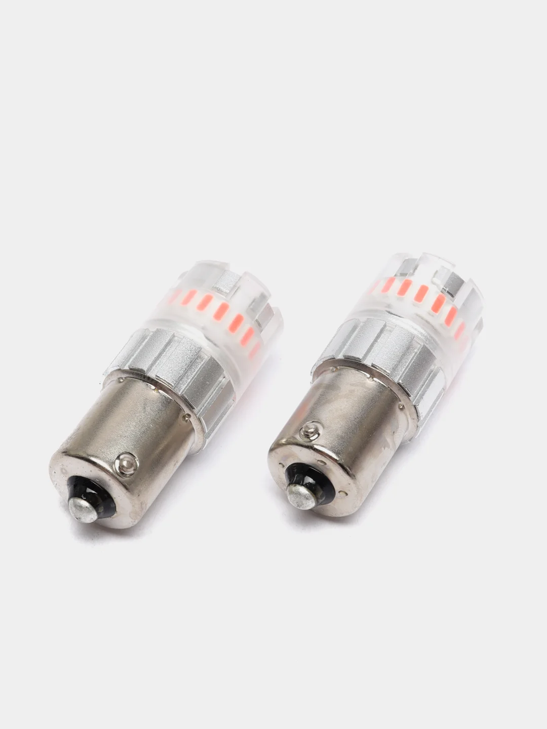 Красный светодиодная лампа для авто ElectroKot RoundLight BA15S - P21W 2 штуки, белый, красный