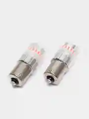 Красный светодиодная лампа для авто ElectroKot RoundLight BA15S - P21W 2 штуки, белый, красный