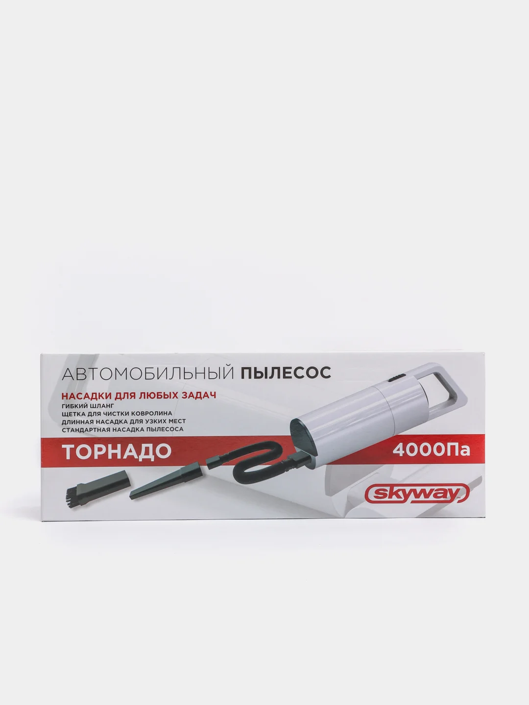 Автомобильный Пылесос Skyway Торнадо 4000Па, 60W, 12V, 4 насадки в сумке S10801005