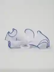 Синий школьный бант