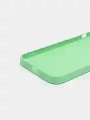 Салатовый силиконовый чехол для iPhone 12, со стеклянной панелью