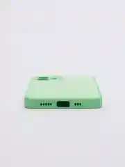 Салатовый силиконовый чехол для iPhone 12, со стеклянной панелью