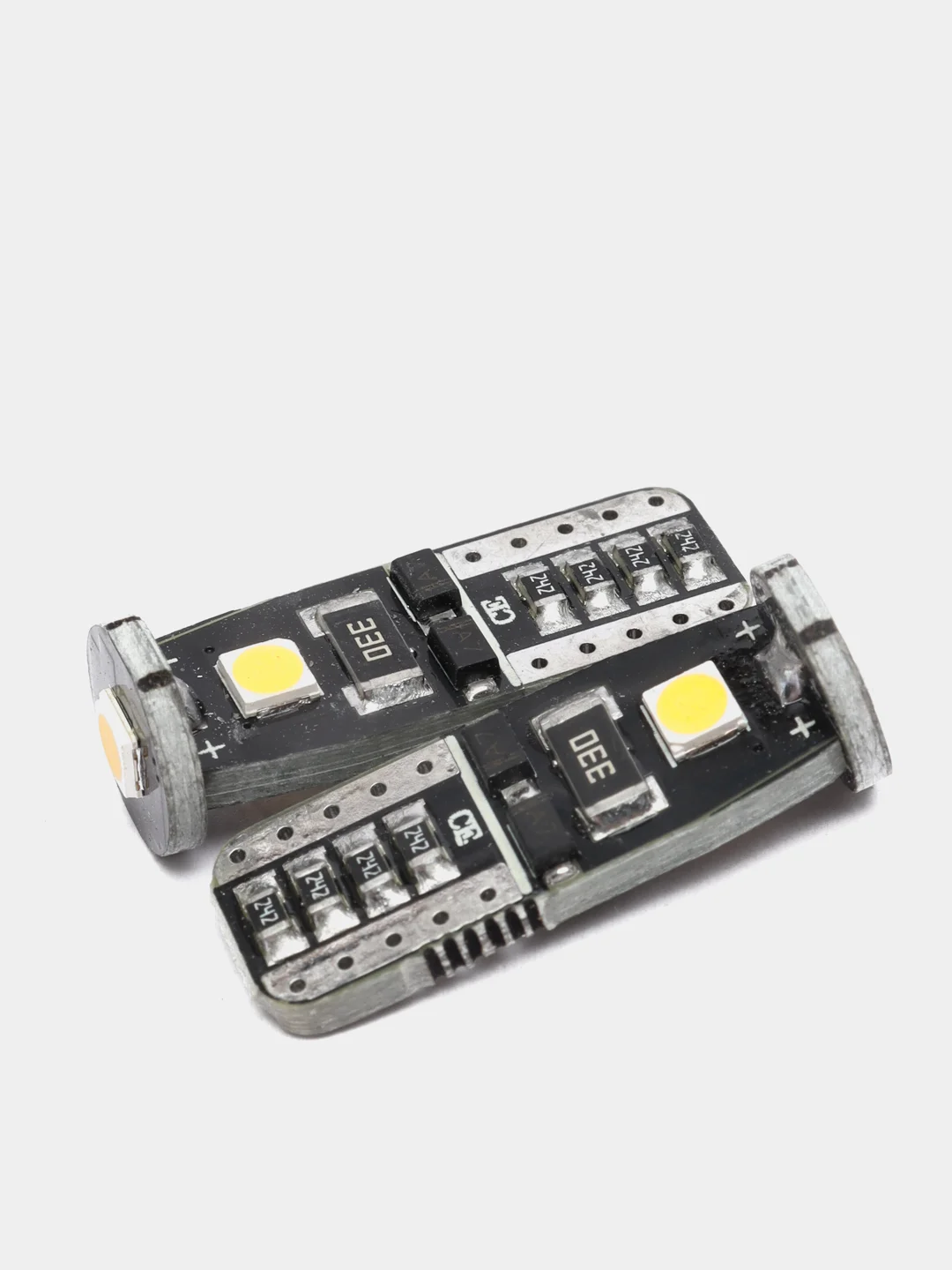 Светло-жёлтый светодиодная лампа ElectroKot MiniMax T10 W5W canbus, 2 штуки, в габаритные огни