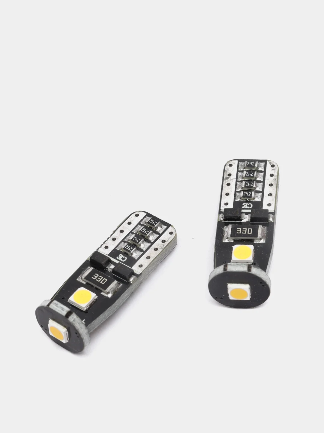 Светло-жёлтый светодиодная лампа ElectroKot MiniMax T10 W5W canbus, 2 штуки, в габаритные огни
