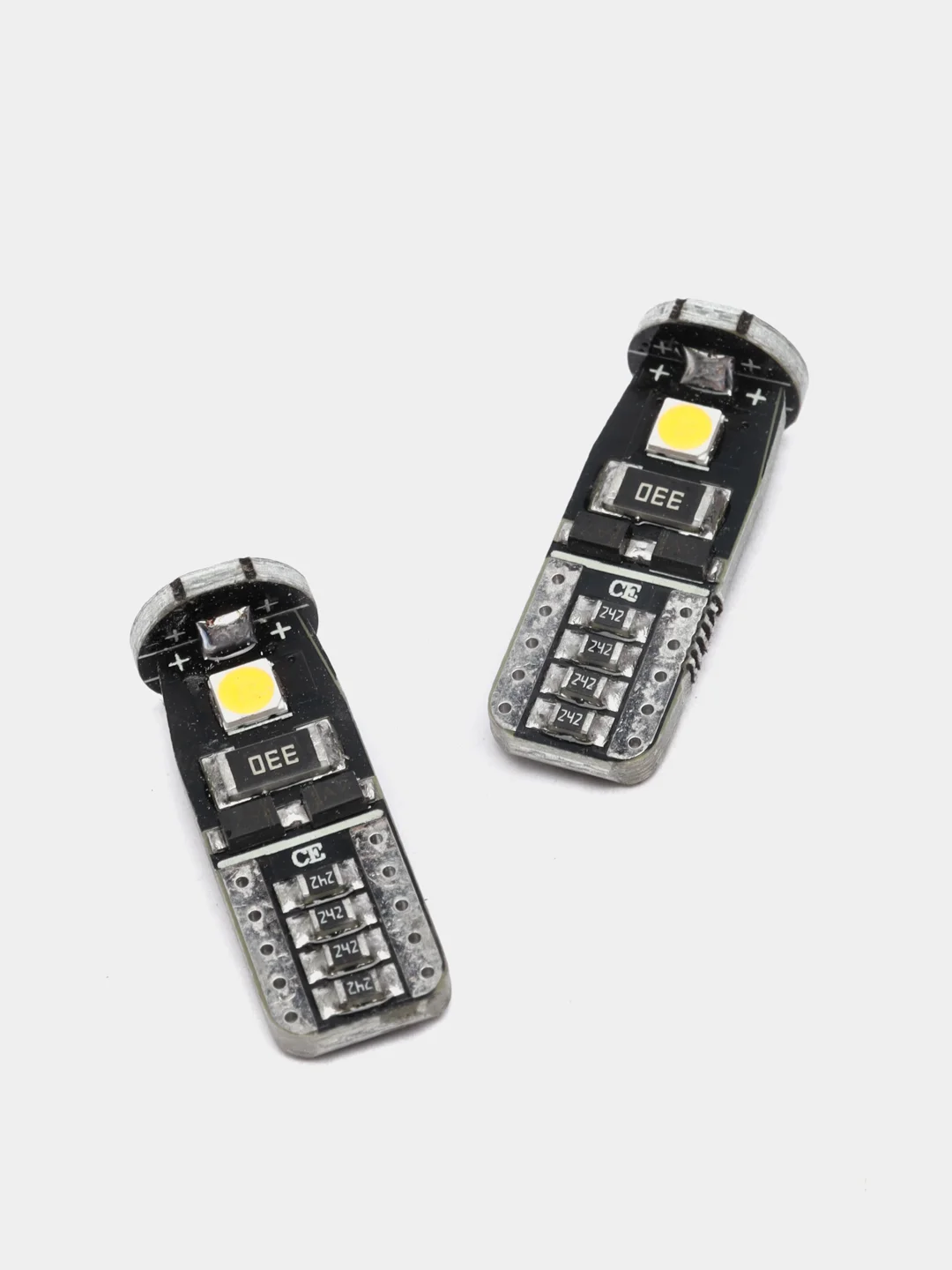 Светло-жёлтый светодиодная лампа ElectroKot MiniMax T10 W5W canbus, 2 штуки, в габаритные огни
