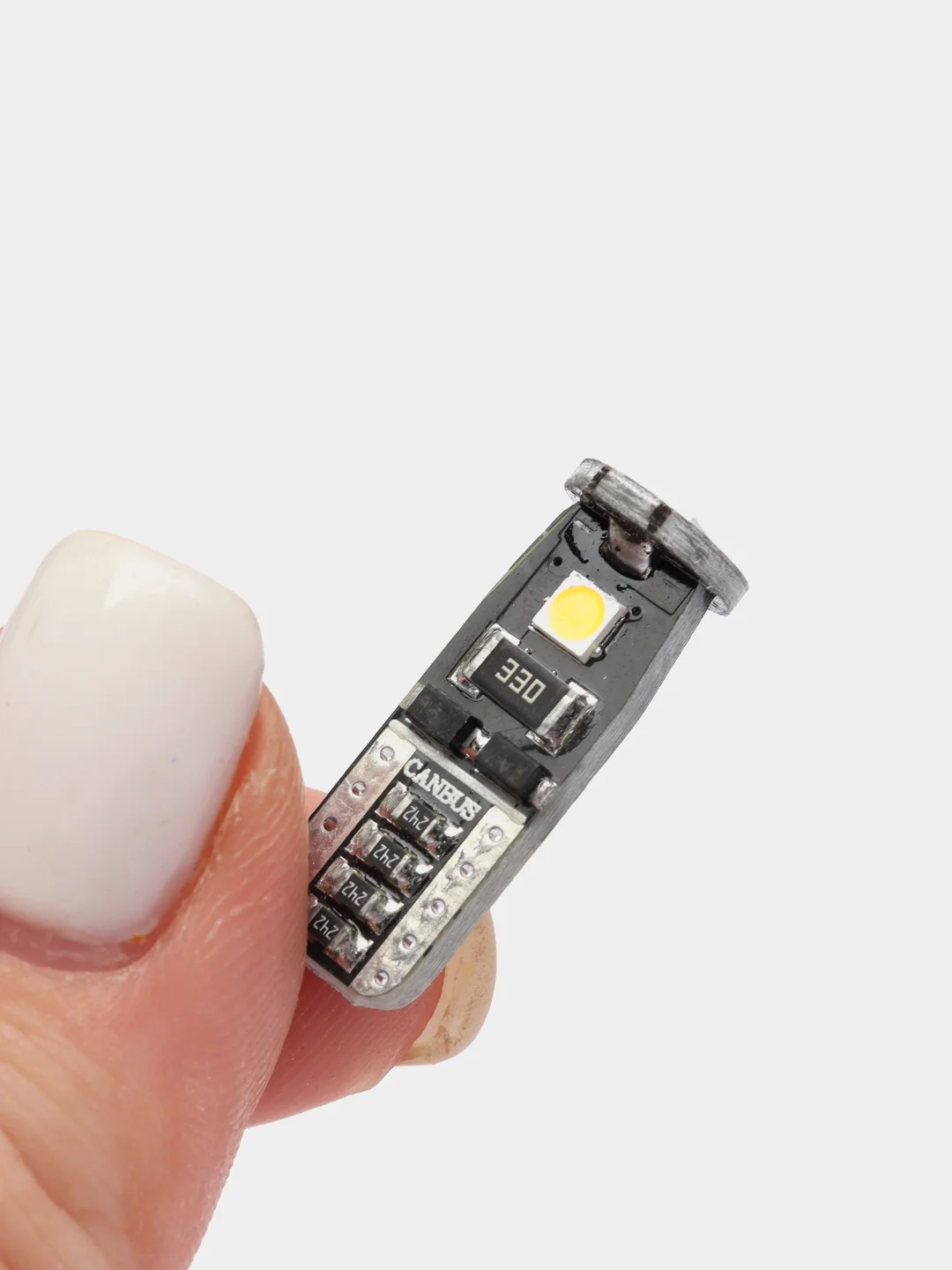 Светло-жёлтый светодиодная лампа ElectroKot MiniMax T10 W5W canbus, 2 штуки, в габаритные огни