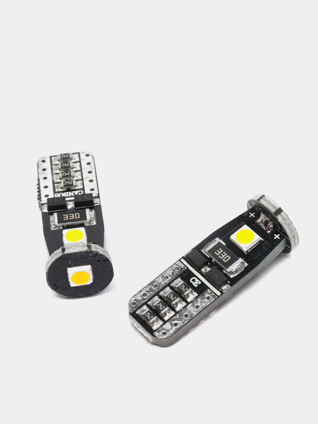 Желтый светодиодная лампа ElectroKot MiniMax T10 W5W canbus, 2 штуки, в габаритные огни