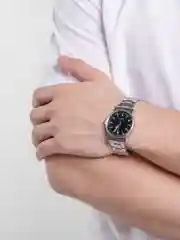 Серебряный часы мужские наручные, кварцевые, часы с браслетом