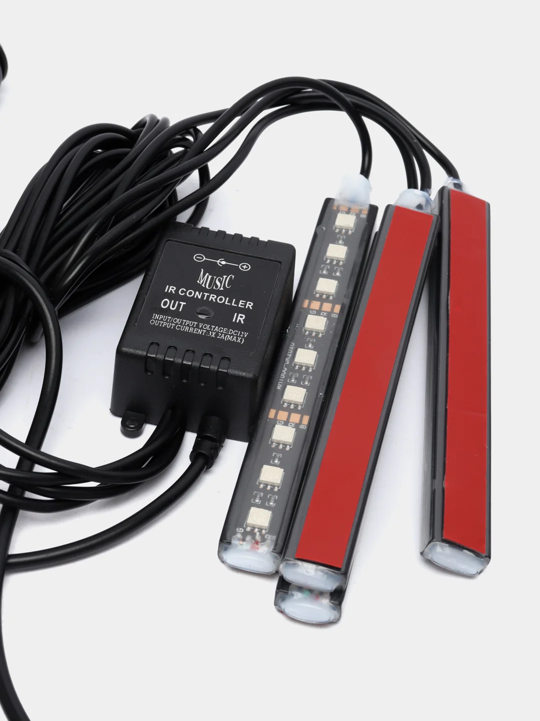 Подсветка салона авто со звуковым контроллером ElectroKot, 4 модуля, 36 LED, ИК-пульт RGB
