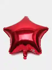 Красный шар звезда фольгированный 19", 50 см