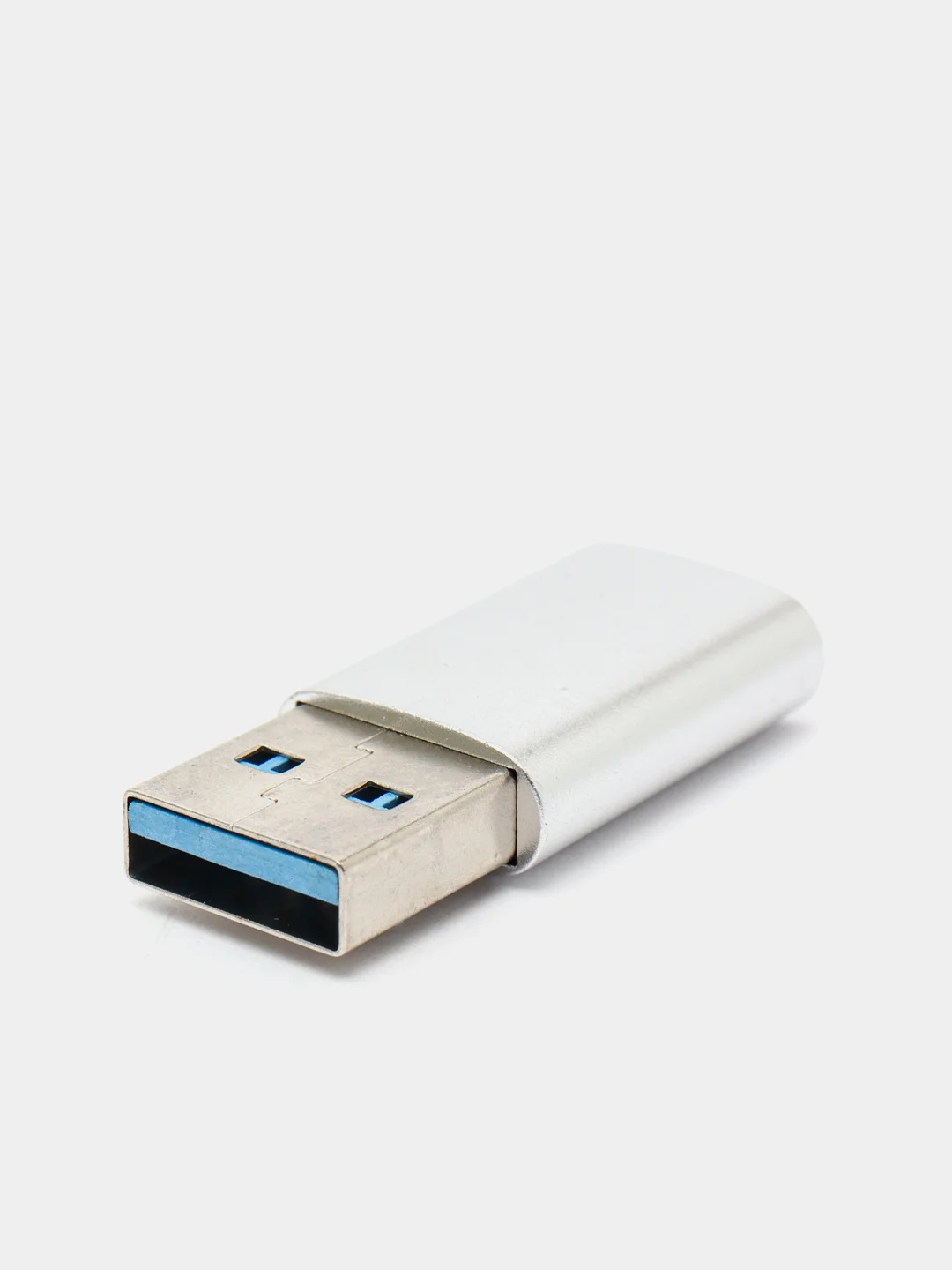Серебряный адаптер переходник usb type-c USB 3.0 OTG