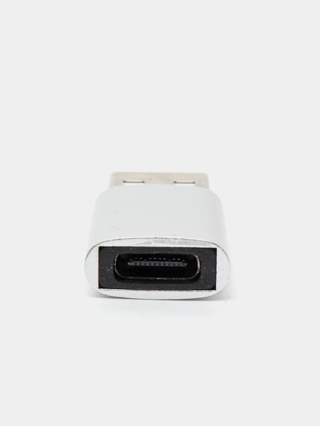 Серебряный адаптер переходник usb type-c USB 3.0 OTG