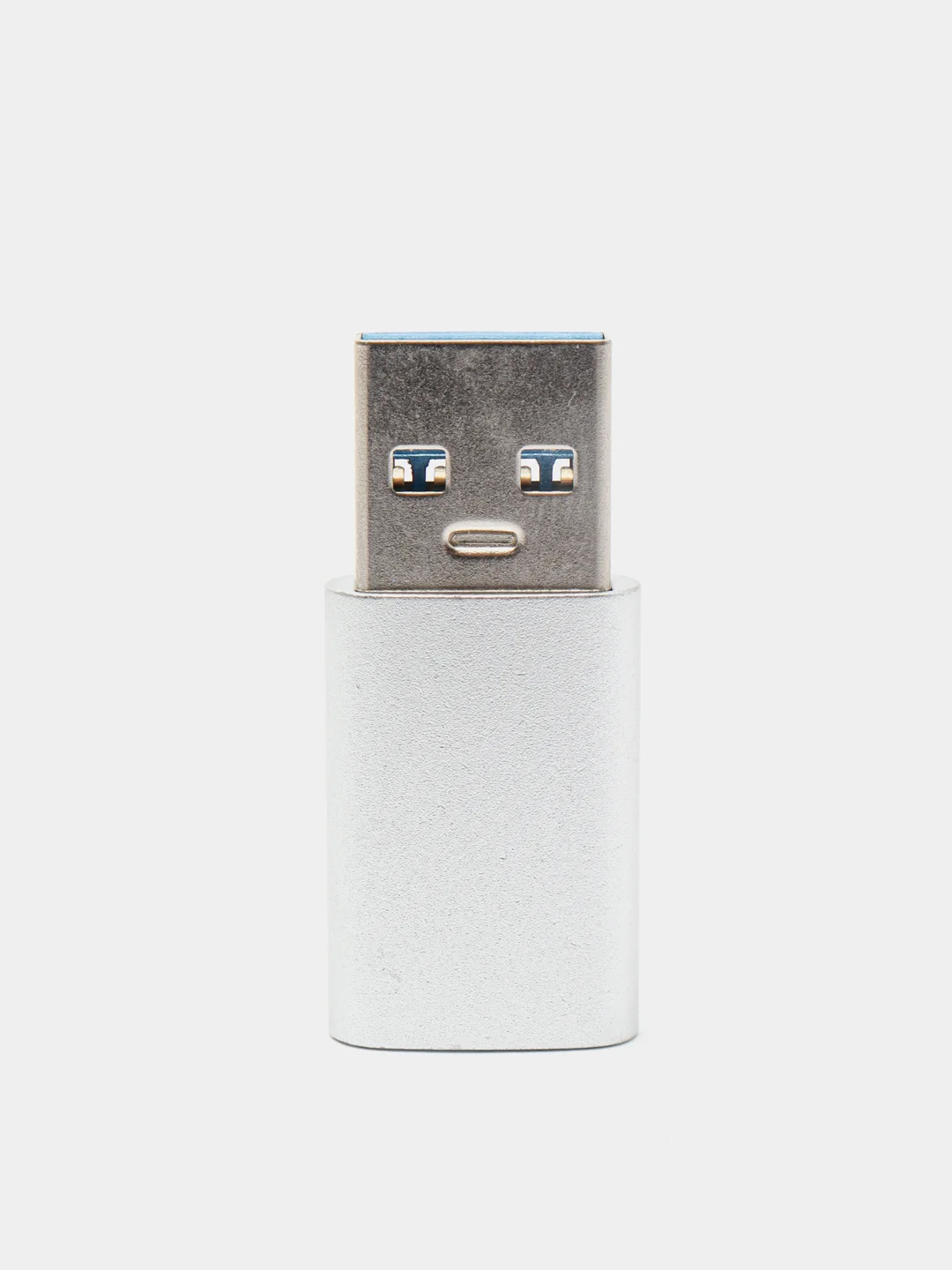 Серебряный адаптер переходник usb type-c USB 3.0 OTG