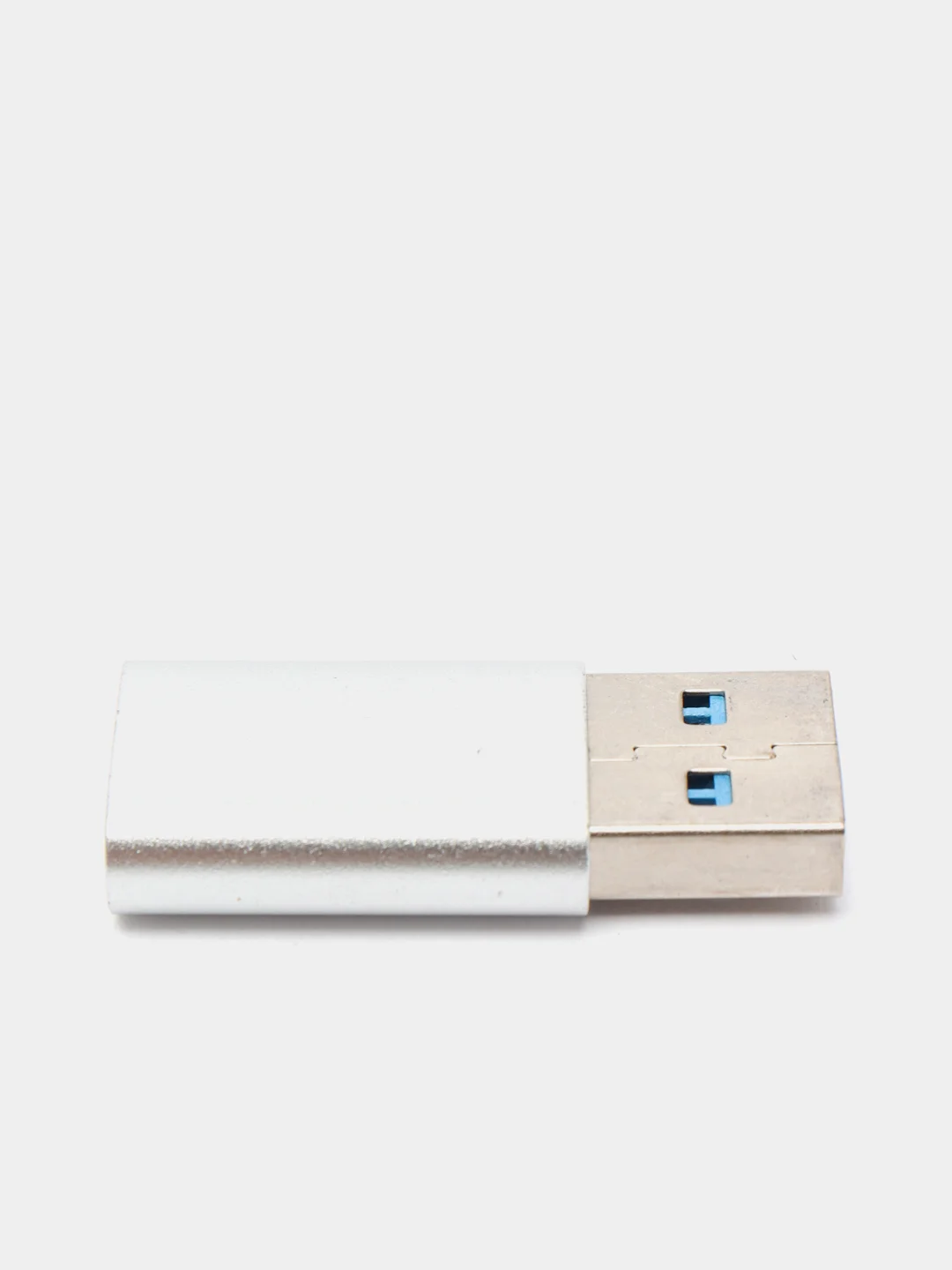 Серебряный адаптер переходник usb type-c USB 3.0 OTG
