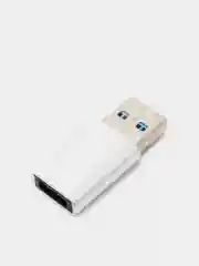 Серебряный адаптер переходник usb type-c USB 3.0 OTG