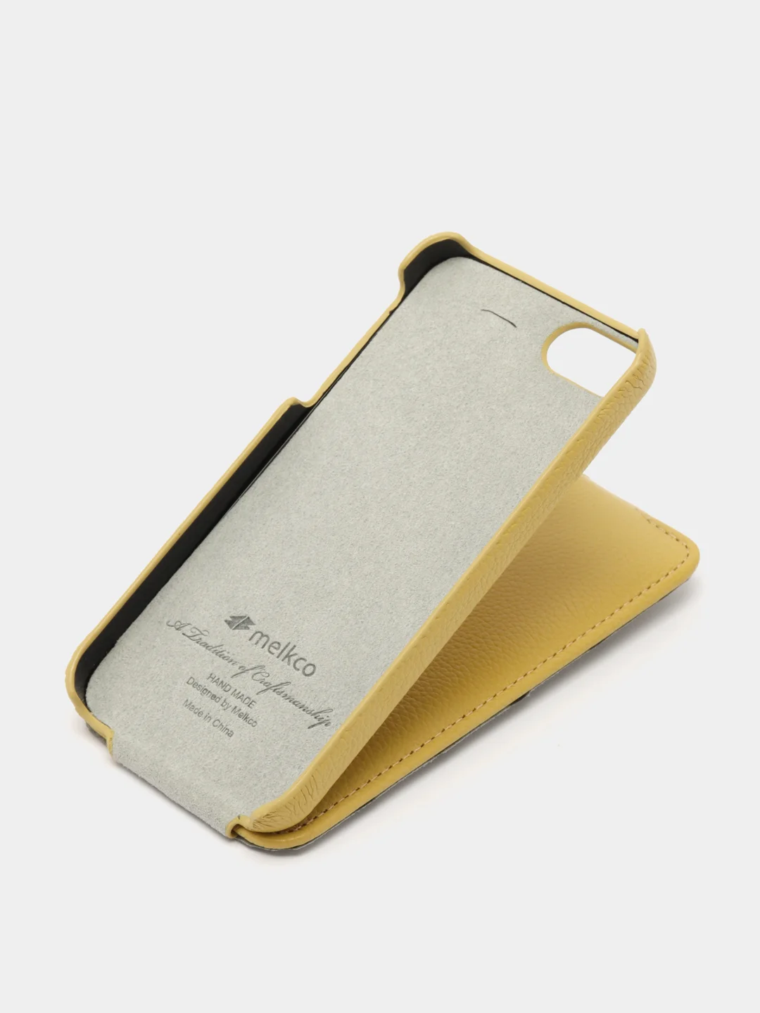 Горчичный чехол книжка Melkco Jacka Type для Apple iPhone 5/iPhone 5S/iPhone SE