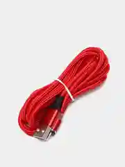 Красный кабель USB для зарядки 2-х метровый мощность 2А+магнитный коннектор