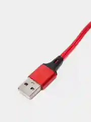 Красный кабель USB для зарядки 2-х метровый мощность 2А+магнитный коннектор