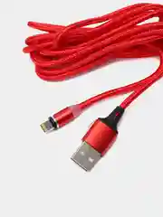 Красный кабель USB для зарядки 2-х метровый мощность 2А+магнитный коннектор