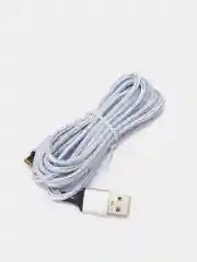 Серебряный кабель USB для зарядки 2-х метровый мощность 2А+магнитный коннектор