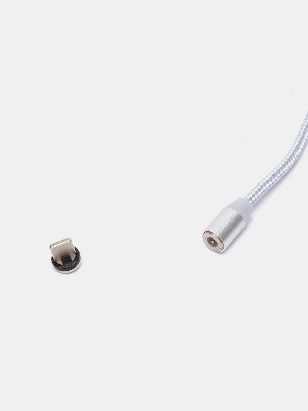 Серебряный кабель USB для зарядки 2-х метровый мощность 2А+магнитный коннектор