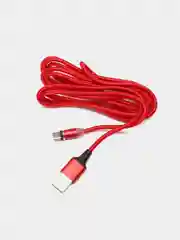 Красный кабель USB для зарядки 2-х метровый мощность 2А+магнитный коннектор