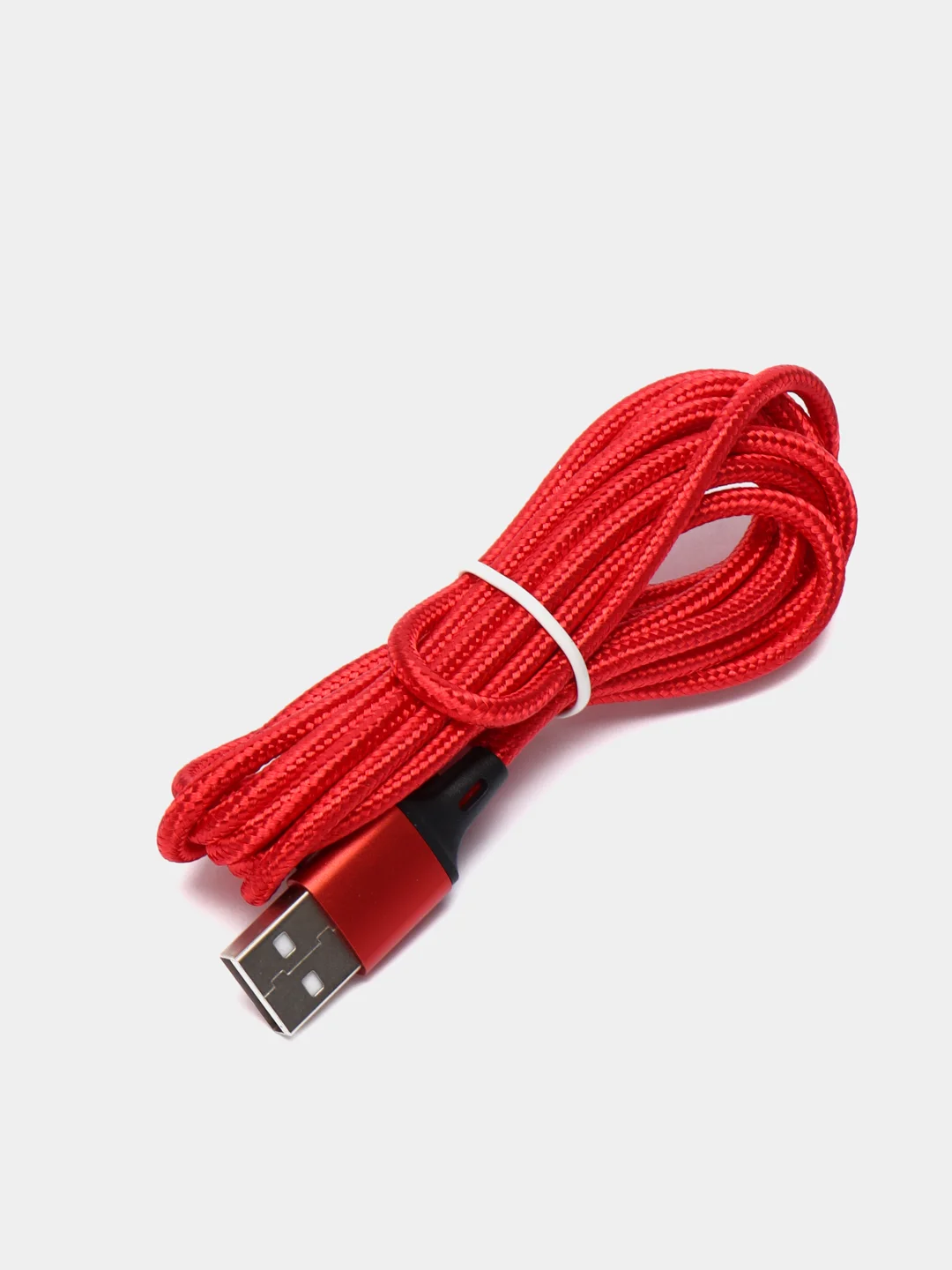 Красный кабель USB для зарядки 2-х метровый мощность 2А+магнитный коннектор