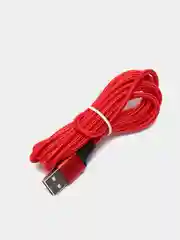 Красный кабель USB для зарядки 2-х метровый мощность 2А+магнитный коннектор