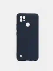Синий чехол силиконовый матовый для Realme C21