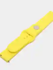 Желтый силиконовый ремешок для Xiaomi Amazfit Bip / Huawei / Samsung, 20 мм / 22 мм, с кнопкой