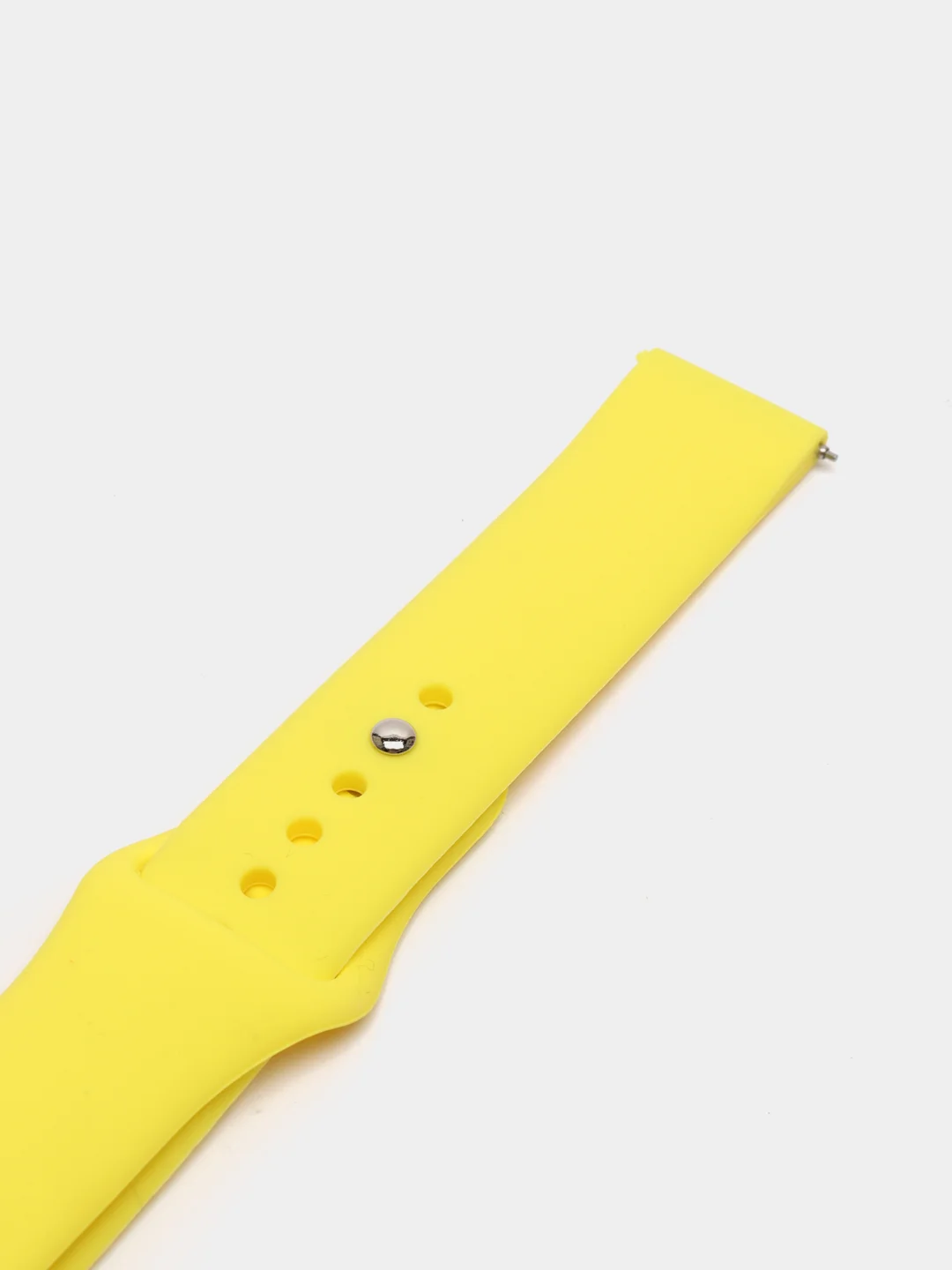 Желтый силиконовый ремешок для Xiaomi Amazfit Bip / Huawei / Samsung, 20 мм / 22 мм, с кнопкой