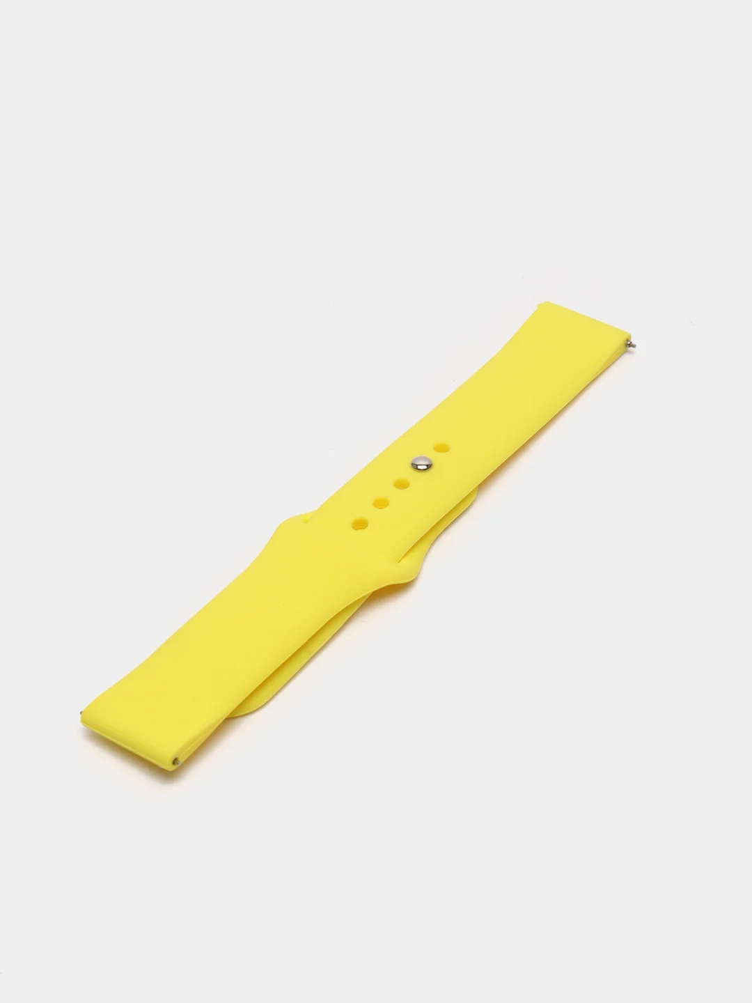 Желтый силиконовый ремешок для Xiaomi Amazfit Bip / Huawei / Samsung, 20 мм / 22 мм, с кнопкой