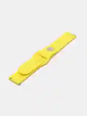 Желтый силиконовый ремешок для Xiaomi Amazfit Bip / Huawei / Samsung, 20 мм / 22 мм, с кнопкой