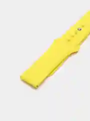 Желтый силиконовый ремешок для Xiaomi Amazfit Bip / Huawei / Samsung, 20 мм / 22 мм, с кнопкой