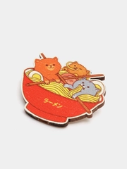 Значок деревянный "Котолапша"