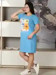 Голубой туника Home Style, 3 расцветки, 2030Т