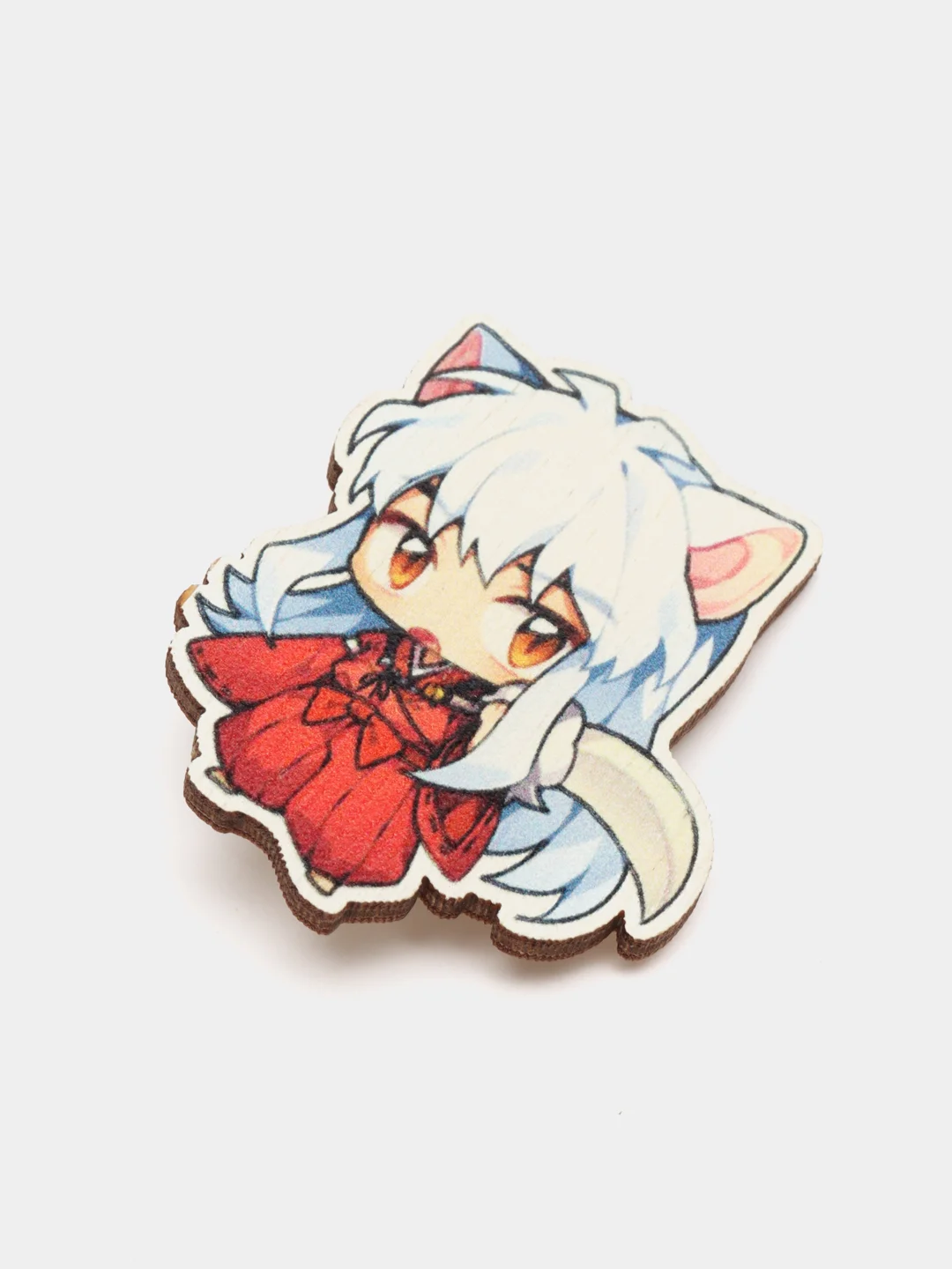 Значок деревянный по аниме "Инуяша / InuYasha"