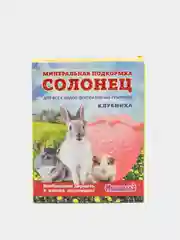 Минеральный солевой камень "Клубника" для грызунов, 50 г