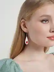 Красный серьги-подвески