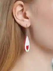 Красный серьги-подвески