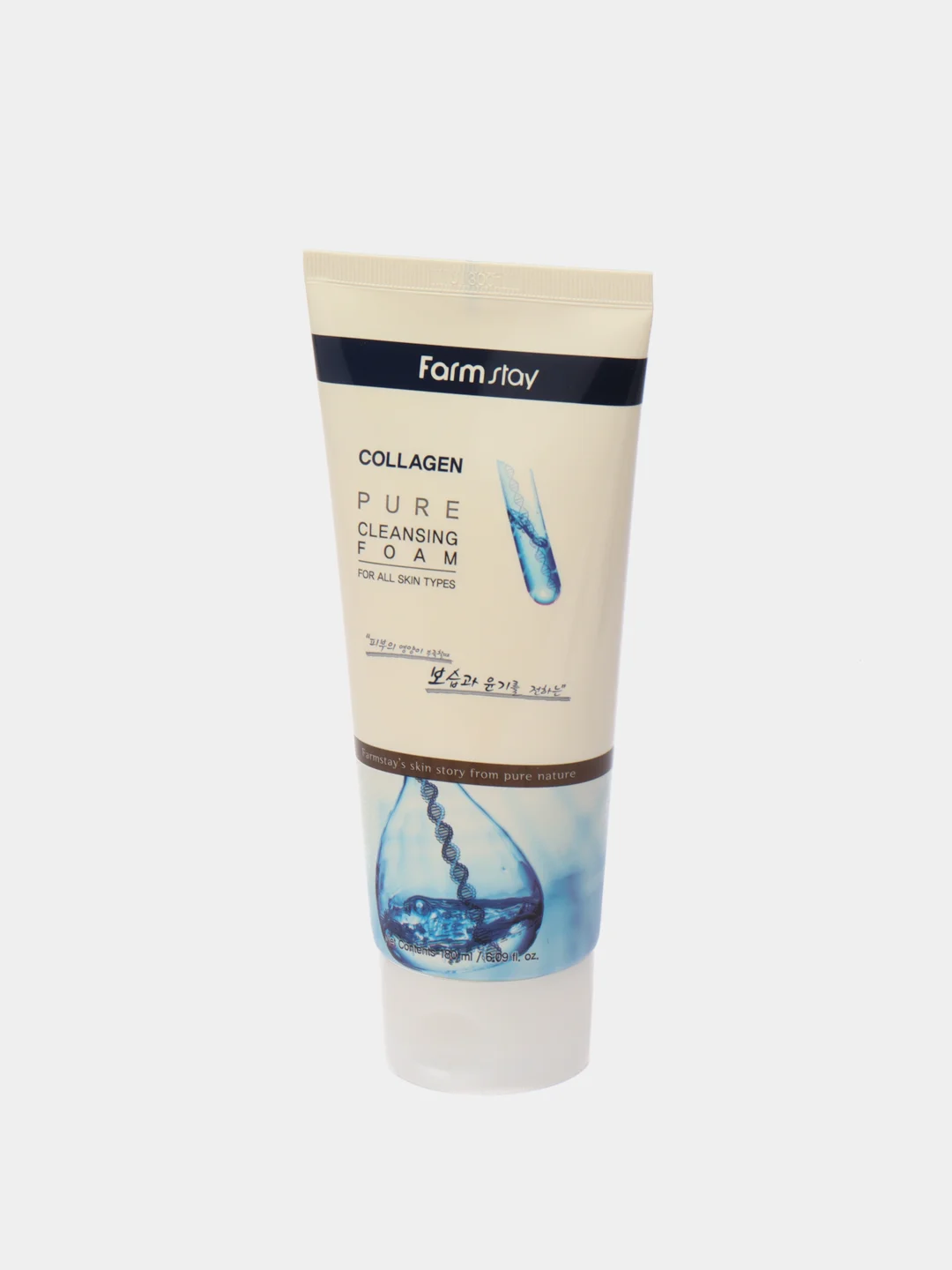 Пенка для умывания Farmstay collagen pure cleansing foam, 180 мл
