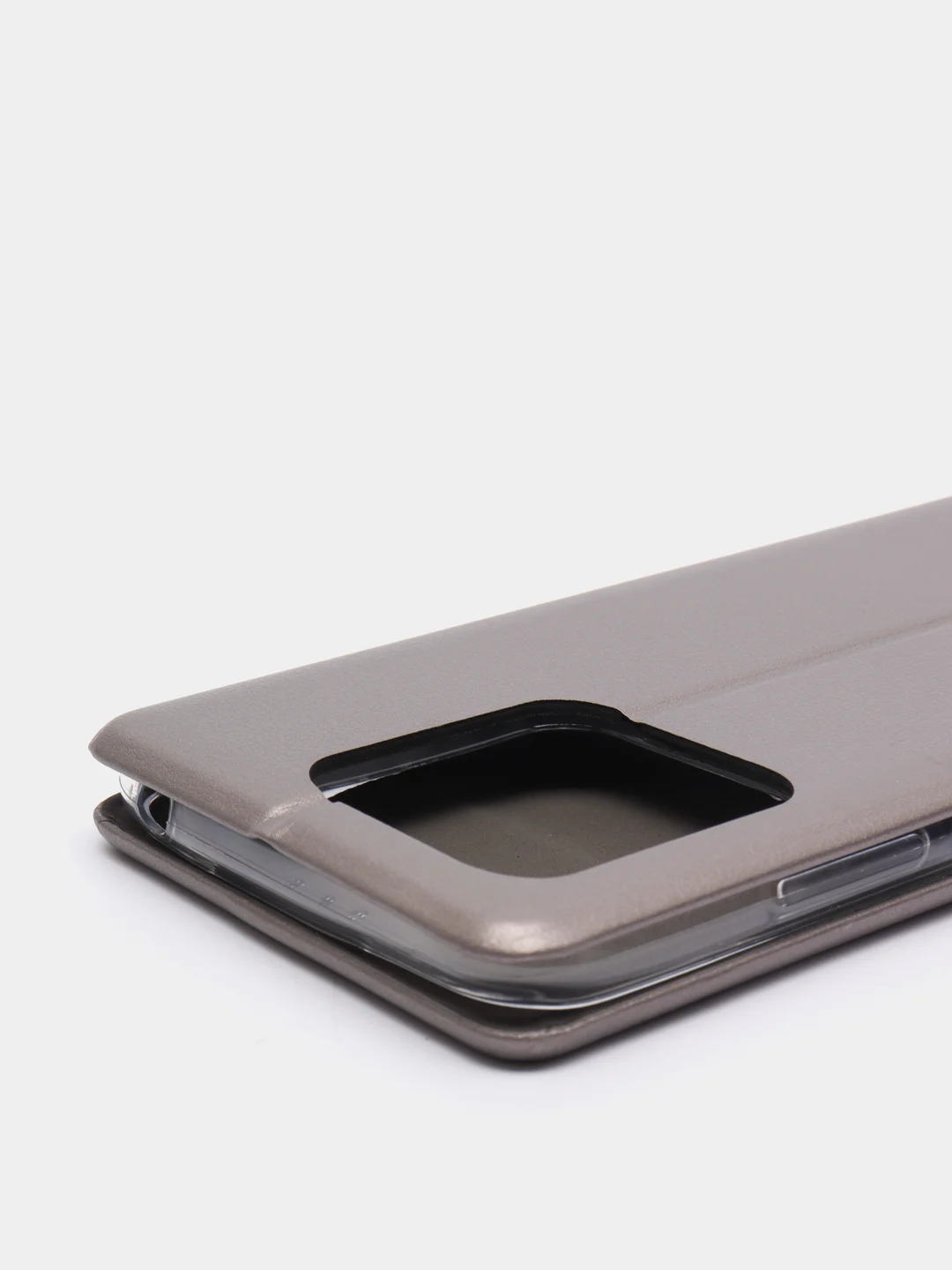 Серебряный чехол-книжка Xiaomi Redmi 10C / 10C NFC / Poco C40 / 10A / 9C ( 10С / Поко С40 / 10А / 9С)