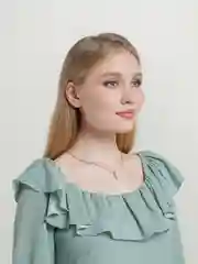 Серебряный цепочка на шею с подвеской "Кошка"